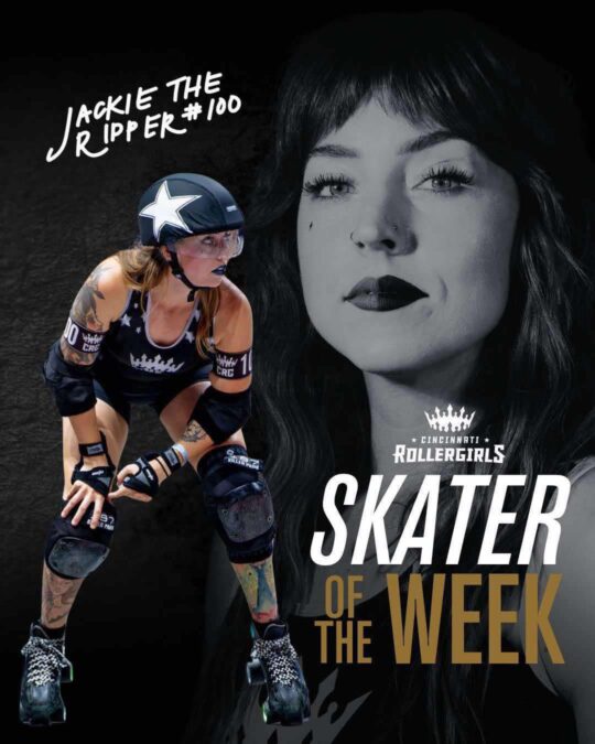 A graphic of Jackie the Ripper, #100.